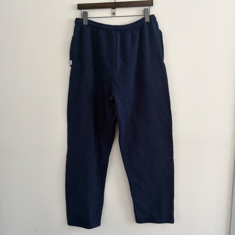 Russell Athletic Mens Navy Blue Fleece Sweatpants XL Regular Fit Joggers